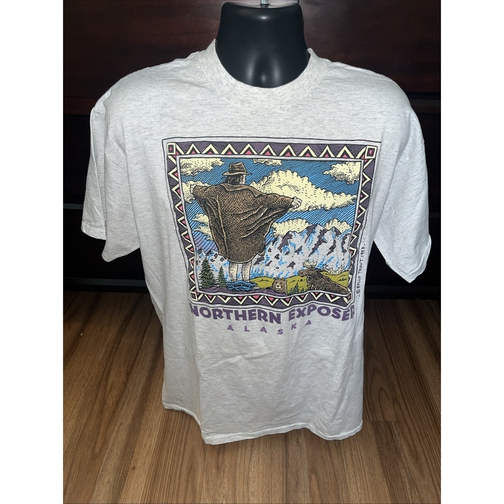 Vintage 1993 ONEITA Tag Northern Exposer Alaska T-Shirt Sz. XL Single Stitch
